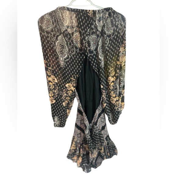 Free People 7 wonders dress- Black, Brown, Cream-New-no tags - Picture 5 of 8